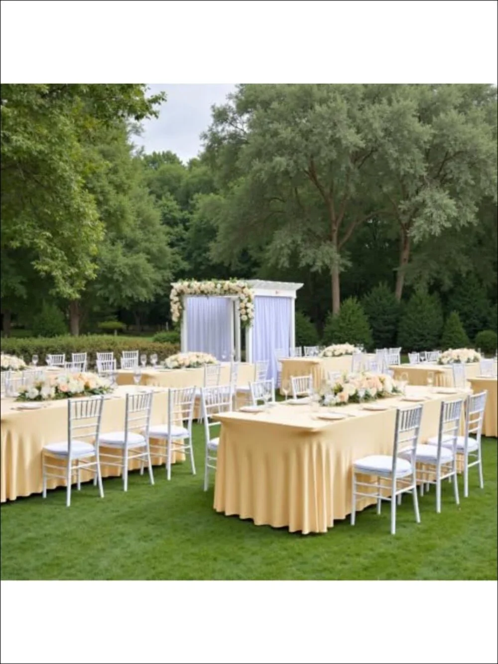 2 Pack 6ft Spandex Tablecloths Ruffle Skirt Fitted Rectangle Covers Wedding